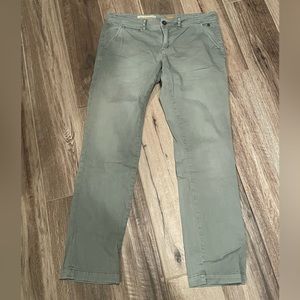 Anthropologie Pilcro & the letterpress green pants Sz 28 b1015